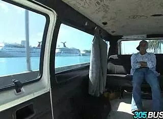 gorgeous sian kennedy trades sex for cash in public bus and car