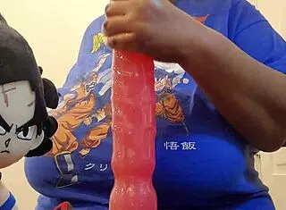omg boyfriend's HUGE black cock stretches my fat bbw tits n pussy!! dildo play too 😩🍆💦