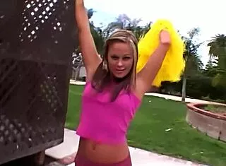 tanned blonde milf rides cock doggystyle squirts face cum