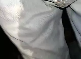 soaking wet jeans piss play leads to multiple shaking orgasms close up