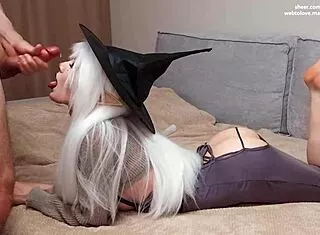elf witch's beauty secret? hot cum facial after abstinence week
