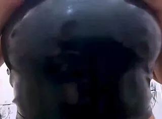 We got horny at the party... snuck to public bathroom for wild oiled colombian anal doggystyle almost caught