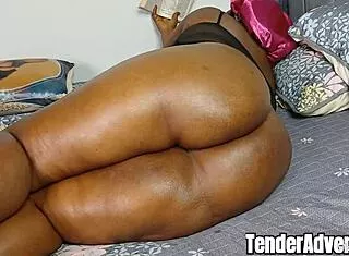 Ebony BBW milf's massive ass pounded doggystyle cums hard repeatedly