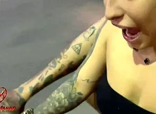 damn this skinny blonde tattooed me in abandoned spot public fuck crazy