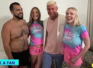 Rebel Rhyder And Lana Analise Take Lucky Fan's Double Anal With Blowbang Slut Action