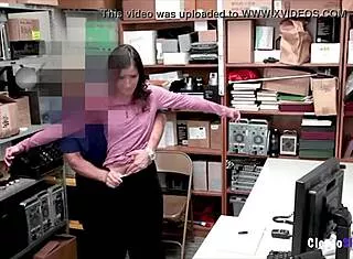 PETITE THIEF TEEN FUCKED HARD BY SECURITY FOR SHOPLIFTING!