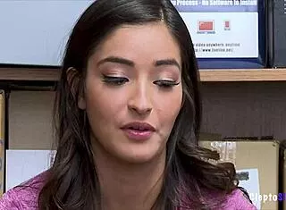 PETITE THIEF TEEN FUCKED HARD BY SECURITY FOR SHOPLIFTING!