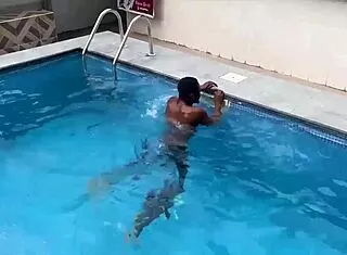 saved from pool, i ride this young stud's cock to squirting ecstasy