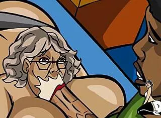 curvy cartoon babe tempts softly