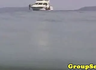 damn, these beach babes sucking cocks before massive facials outdoors!