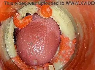 Monster cock makes tight pussy squirt huge creampie closeup