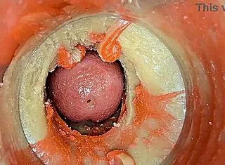 Monster cock makes tight pussy squirt huge creampie closeup
