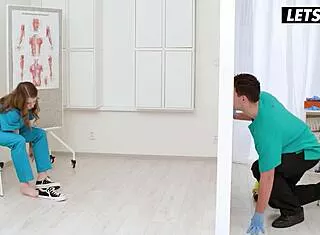 eden and athena you naughty nurses take glory hole anal creampie!