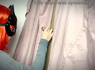 ginger amateur finds gloryhole and starts teasing blowjob