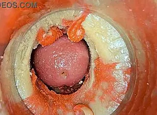 Monster cock makes tight pussy squirt huge creampie closeup