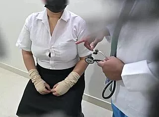 Doctor's Secret Exam of Helpless Patient in Clinic