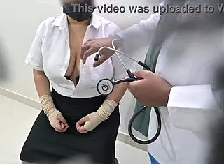 Doctor's Secret Exam of Helpless Patient in Clinic