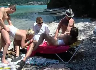 Public beach orgy with family therapy gangbang deepthroat rough anal