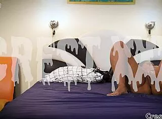 POV Stepmom's Juicy Ebony Ass Shakes as Stud Face Fucks Her