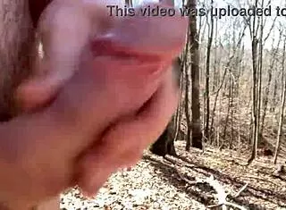 i'm out in the forest flashing my hairy pussy for voyeur orgasm fun homemade style