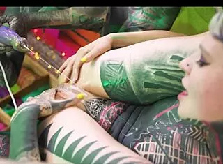 three tattooed lesbians gape asses prolapse swap cum first anal creampie fart