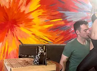Hot Muscular Latina Bodybuilder Fucks Pizza Delivery Guy Interracial