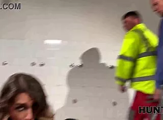 so elena the naughty whore puts on this wild sex show for her coworkers... hunt4k style.