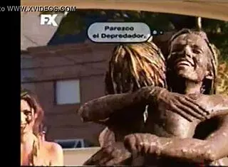 latina mud wrestling catfight gets filthy and fierce!