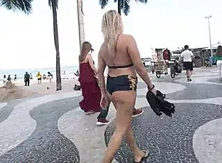 Blondes Flash Tits on Copacabana Beach Teasing Eyes!
