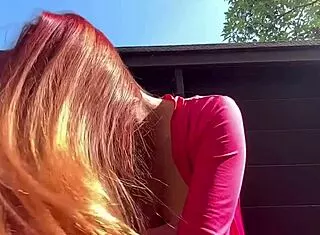 italian milf artemisia LOVE'S long hair FETISH outdoors solo