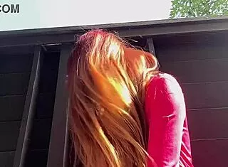 italian milf artemisia LOVE'S long hair FETISH outdoors solo
