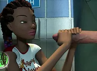 Black Teen Gloryhole Deepthroat Swallows Monster Cum Loads