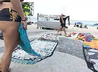 Blondes Flash Tits on Copacabana Beach Teasing Eyes!