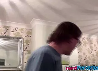 busty british redhead nerd bitch slurps cock hard in casting interview