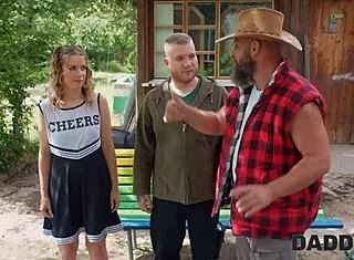 meeting stepdaddy turned into hot outdoor sex with his son's girlfriend