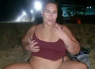 big ass pierced teen solo beach ass shake