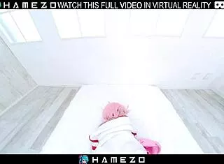 anna saotome's vr cosplay has her moaning in cowgirl wet pussy ride
