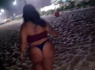 big ass pierced teen solo beach ass shake