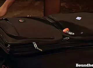 czech lesbian slave bursts from suitcase for bdsm teen play