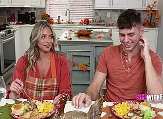 Armani Black Falls Hard Riding Stepson's Cock in Taboo Thanks