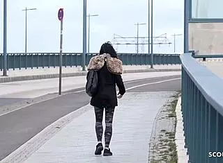 Young marie from berlin fucked hard in street casting cash deal