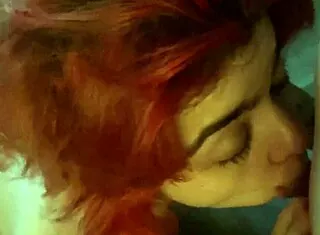 that horny redhead girlfriend moans as fingers plunge her hairy pussy before doggystyle