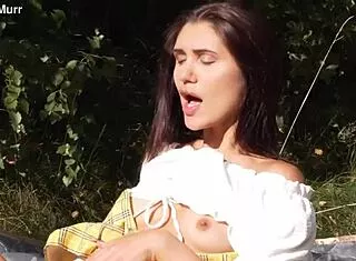 sweet couple's wet outdoor fuck hides passionate secrets