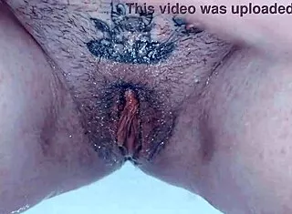 Milf Shaves Pussy Closeup Soapy Trim!