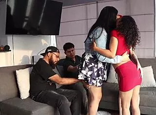 three nympho latinas beg for cum bath in wild orgy?