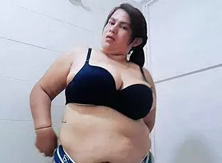 Busty Fat Girl Clamps Nipples Fucks Pussy