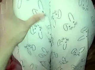 stepsister in bunny pajamas fucks me crazy pov wet tight pussy