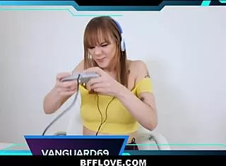 hey, three gamer teen best friends sidra sage, raven right and rebecca vanguard in wild orgy!