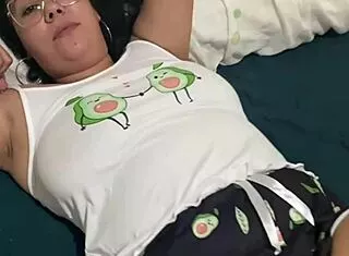 roommate joins maya's sleepover for a deep suck session