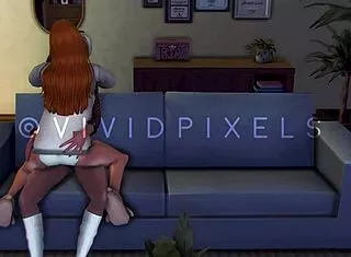 Shemale Futa Shoves Huge Cock into Girlfriend's Pussy During Movie